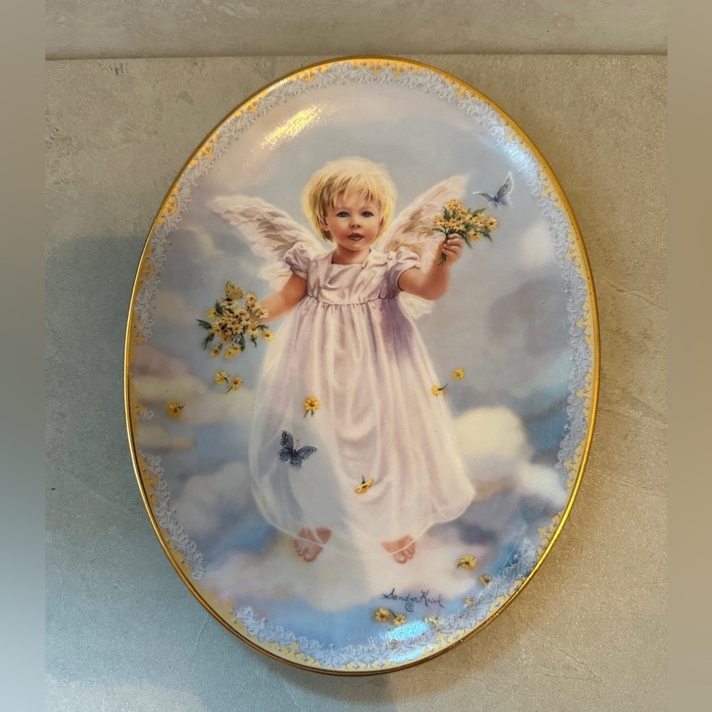 Vtg Bradford Exchange Collectible Plate “Blossoms Of Love” Sandra Kucks